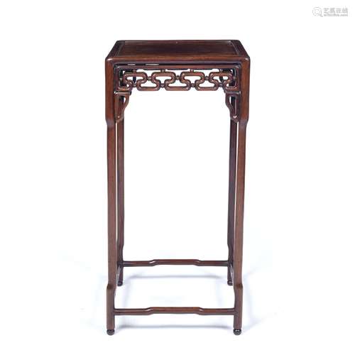 Hardwood urn table Chinese, late 19th Century of square form 34cm x 71cm