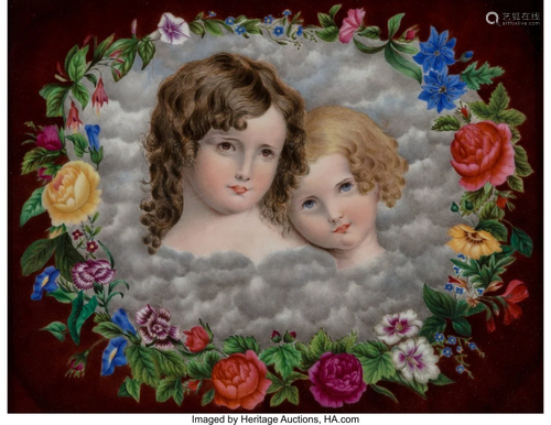 61298: A KPM Painted Porcelain Plaque in…