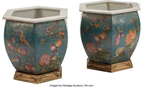 61442: A Pair of Chinese Cloisonné Enamel…