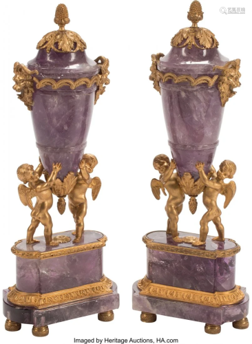 61233: A Pair of Louis XV-Style Gilt Bronze …