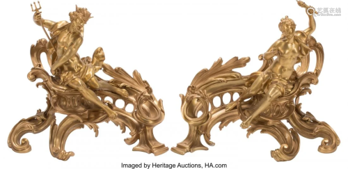 61205: A Pair of French Louis XV-Style Gilt B…