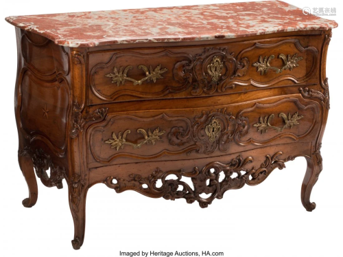 61238: A French Provincial Walnut Inlaid C…