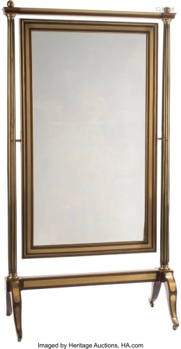 61169: A Baltic Hardwood Cheval Mirror, …
