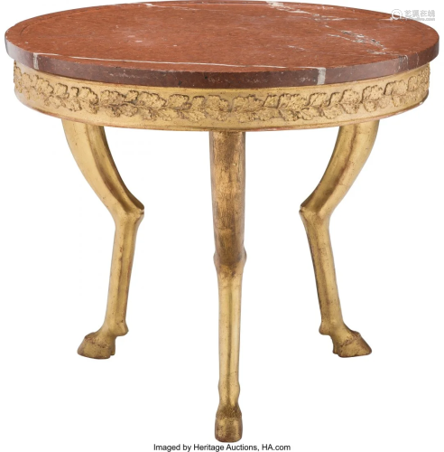 61074: An Empire Giltwood Center Table wit…