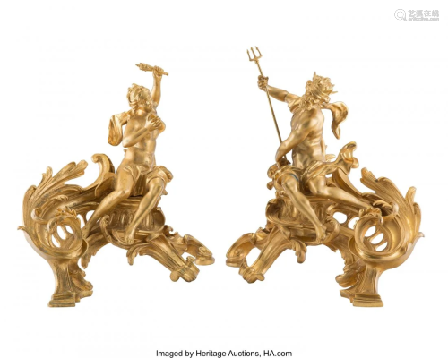 61079: A Pair of French Louis XV-Style Gilt B…