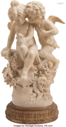 61084: An Italian Carved Alabaster Figural …