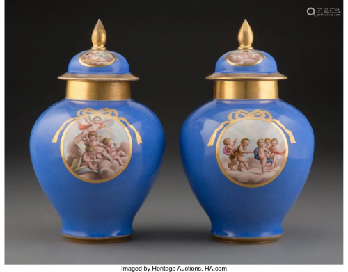 61123: A Pair of Meissen Polychromed and …