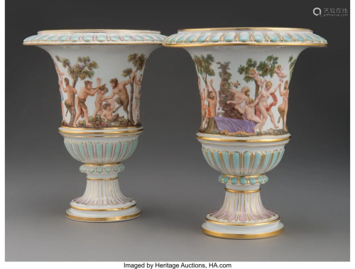61127: A Pair of Meissen Polychromed and …