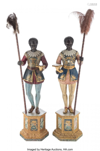61380: A Pair of Venetian Partial-Gilt and P…