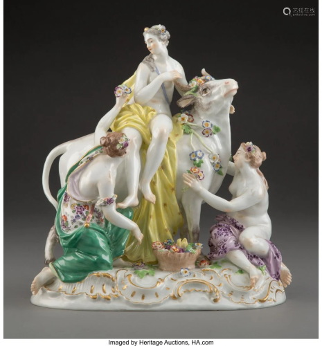 61130: A Meissen Polychrome and Partial-Gil…