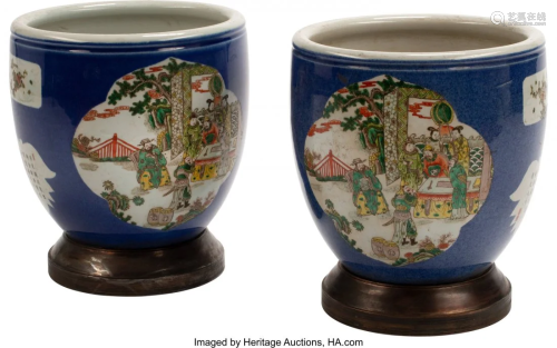 61351: A Pair of Chinese Porcelain Planters …