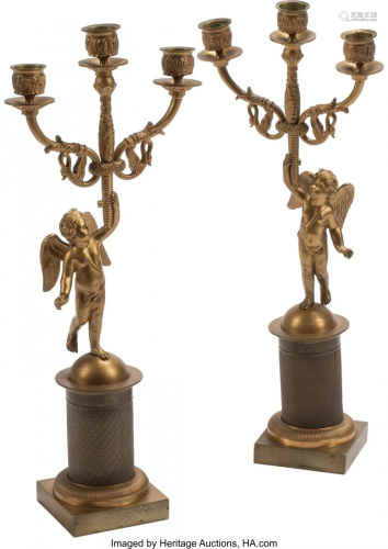 61177: A Pair of French Empire Bronze Figu…