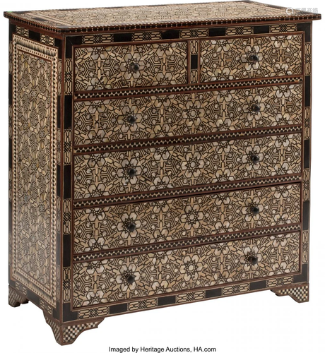 61387: An Iberian Inlaid Chest of Drawers 4…