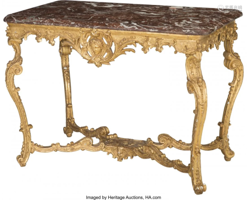 61088: A French Régence Carved Giltwood …