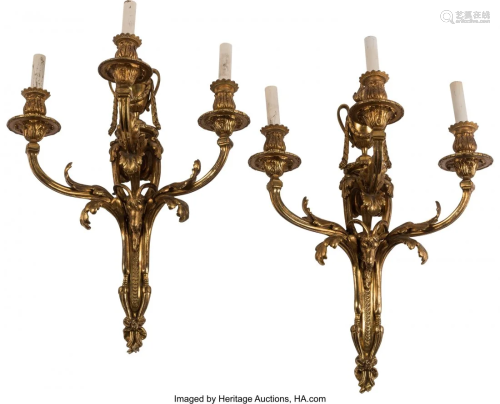 61179: A Pair of Louis XV-Style Gilt Bronze …