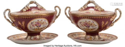 61006: A Pair of Large Sèvres-Style Porcelai…