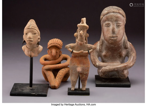 70636: Four Pre-Classic Ceramic Figures, …