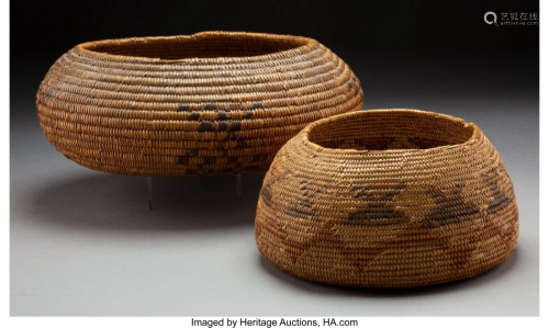 70112: Two California Coiled Basketry …