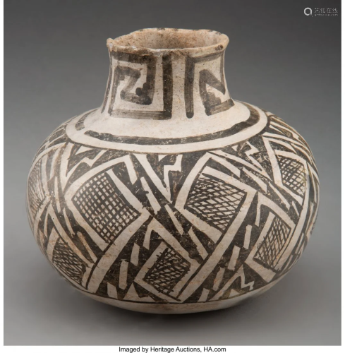 70088: An Anasazi Black-On-White Jar c. 115…