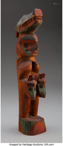 70239: A Tlingit Carved Wood Figure c. 1…