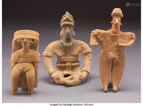 70625: Three Archaic Colima Figures He…