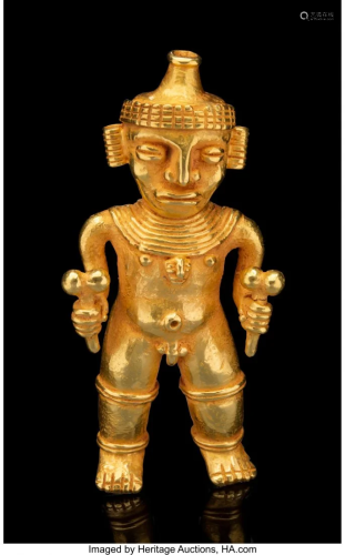 70459: A Superb Diquis Gold Figural Penda…