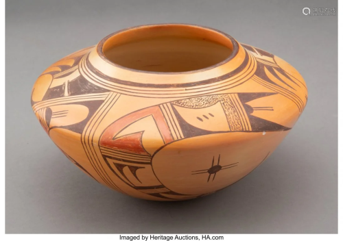 70552: A Hopi Polychrome Jar signed on …