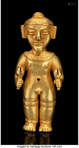 70460: A Large Diquis Gold Figure Costa R…