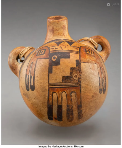 70554: A Hopi Polychrome Canteen Heigh…