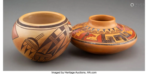 70555: Two Hopi Polychrome Jars clay, pain…
