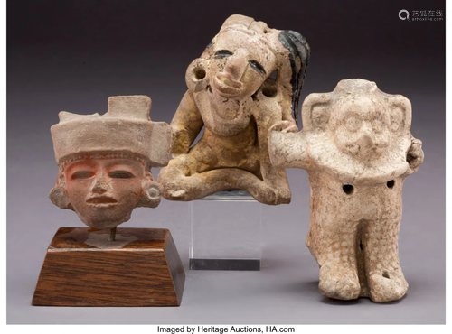 70632: Three Pre-Columbian Figures includin…