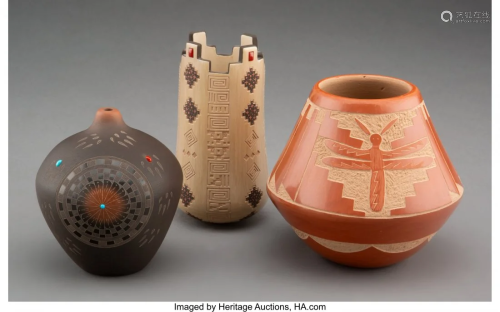 70557: Three Southwest Pottery Vessels i…