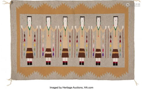 70564: A Navajo Yei Rug Dimensions: 42 x …