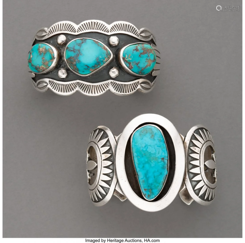 70515: Two Navajo Bracelets c. 1980 …