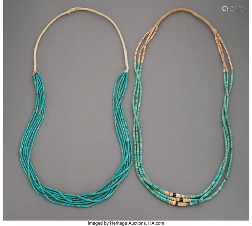 70528: Two Pueblo Necklaces c. 1960 Length…