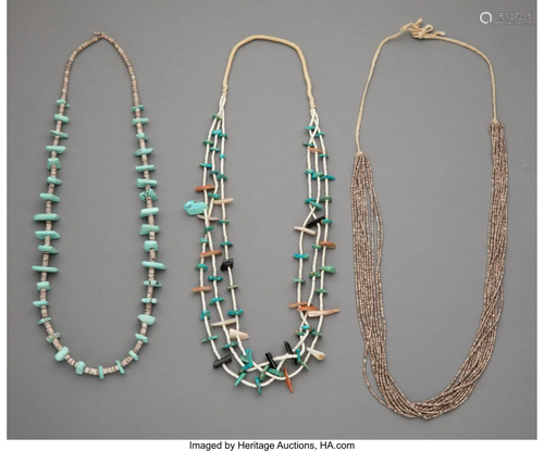 70529: Three Pueblo Necklaces c. 1960…