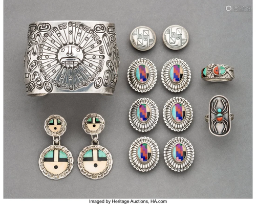 70537: Six Southwest Jewelry Items c.…