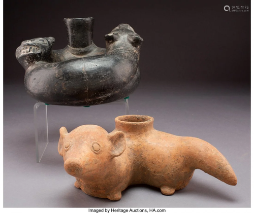 70656: Two Pre-Columbian Vessels of Dog…