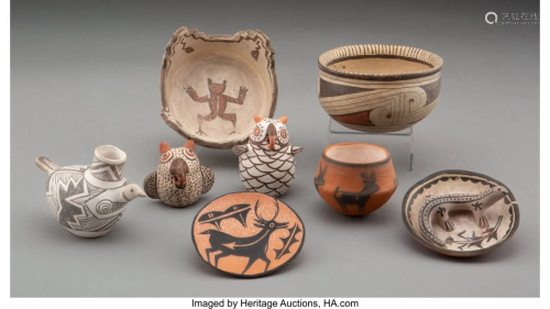 70545: Eight Southwest Pottery Items inc…