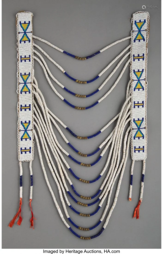 70188: A Blackfoot Loop Necklace c. 1885 hi…