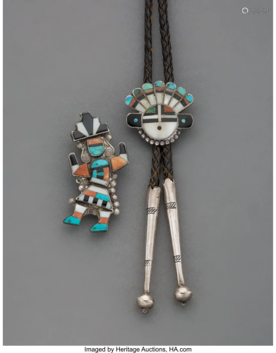70057: Two Zuni Jewelry Items c. 1940 an…