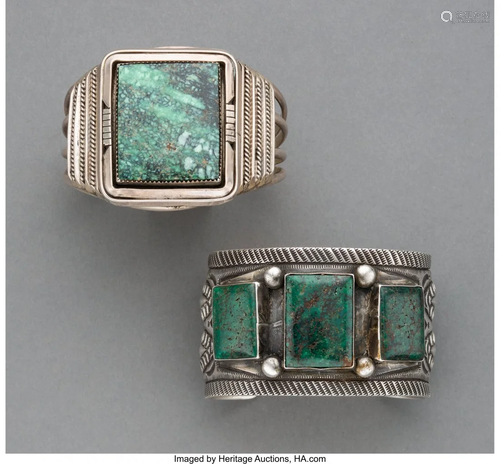 70330: Two Navajo Bracelets c. 1990 …