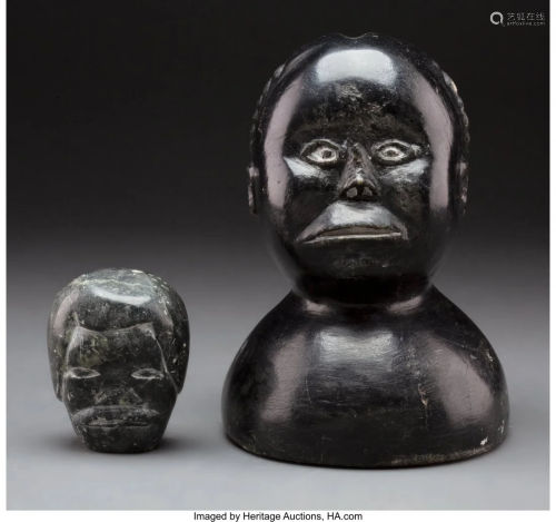 70275: Two Eskimo Stone Sculptures c. 1960 …