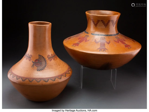 70362: Two Navajo Polychrome Jars Lo…