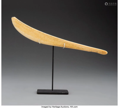 70257: An Eskimo Story Knife c. 1880 carve…