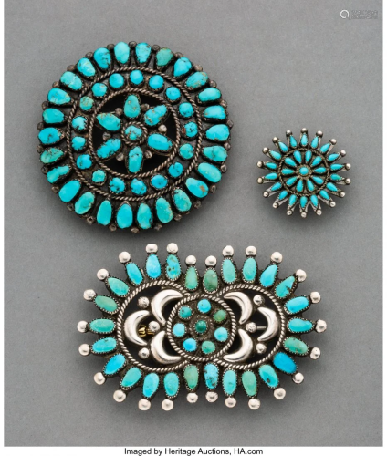 70035: Three Navajo / Zuni Cluster Pins…