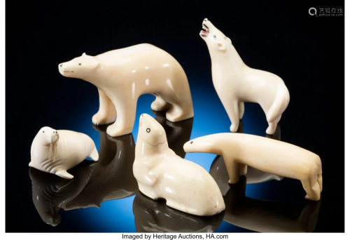 70271: Five Eskimo Figurines c. 1920 - 1940 i…