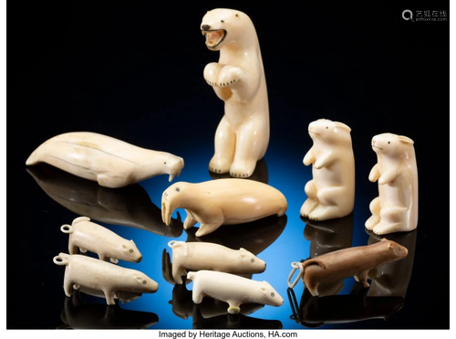 70272: Ten Eskimo Figurines c. 1900 - 1930 i…