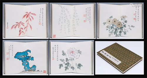 EIGHT PAGES OF CHINESE ALBUM PAINTIN…