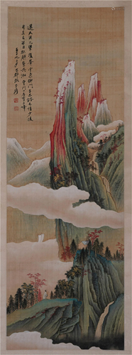 CHINESE SCROLL PAINTING OF MOUNTAIN…